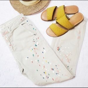 Paint Splatter Khaki Chinos 24 Petite